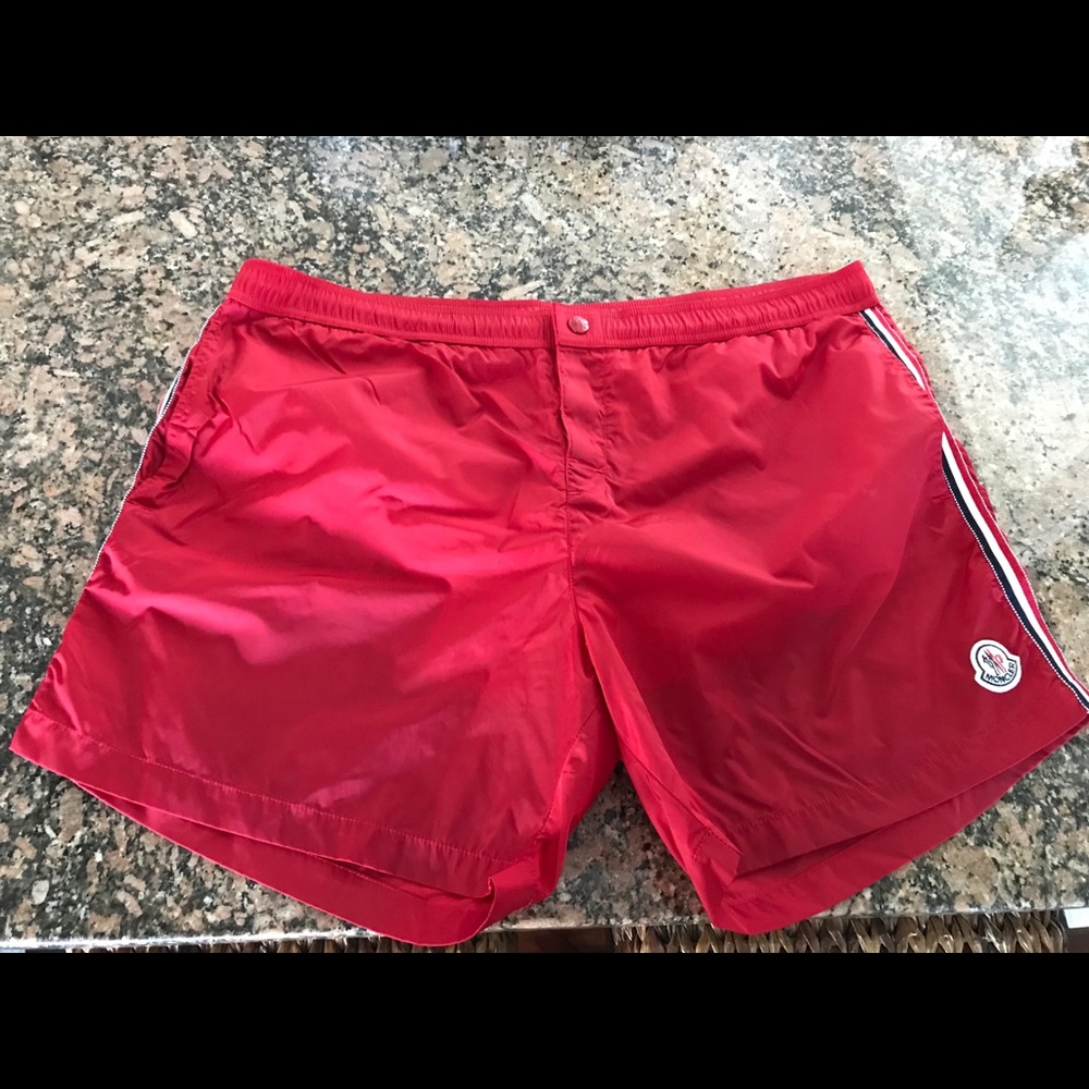 Men’s Moncler Red Swim Trunk XXL